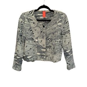 Anthropologie Pesqueira Cropped lightweight cotton jacket size XS